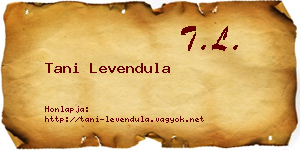 Tani Levendula névjegykártya